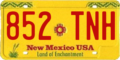 NM license plate 852TNH