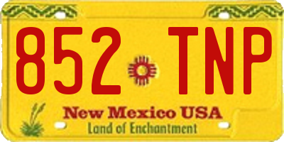 NM license plate 852TNP