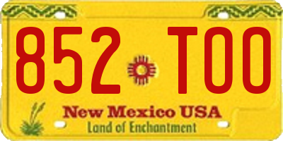 NM license plate 852TOO