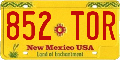 NM license plate 852TOR