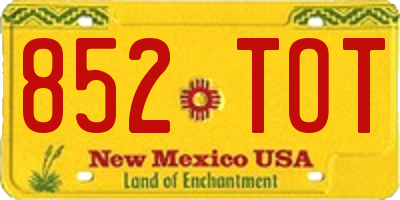 NM license plate 852TOT