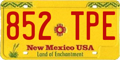 NM license plate 852TPE