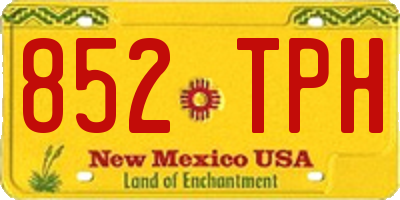 NM license plate 852TPH