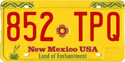 NM license plate 852TPQ