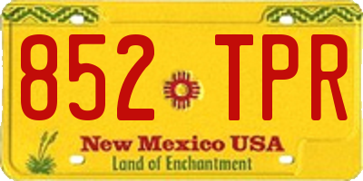 NM license plate 852TPR