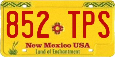 NM license plate 852TPS