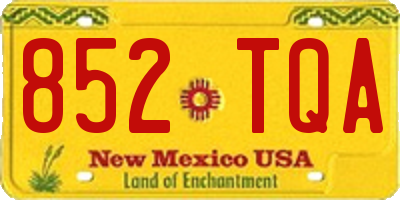 NM license plate 852TQA