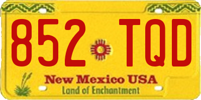 NM license plate 852TQD