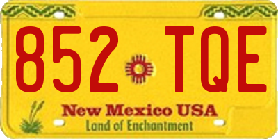 NM license plate 852TQE