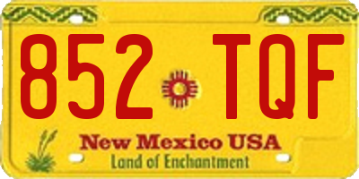 NM license plate 852TQF