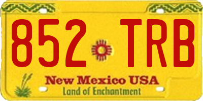 NM license plate 852TRB