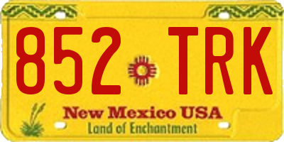 NM license plate 852TRK