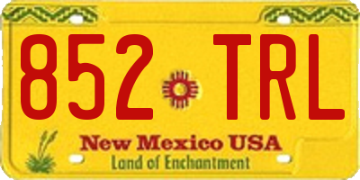 NM license plate 852TRL