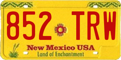 NM license plate 852TRW
