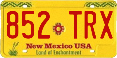 NM license plate 852TRX
