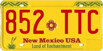 NM license plate 852TTC