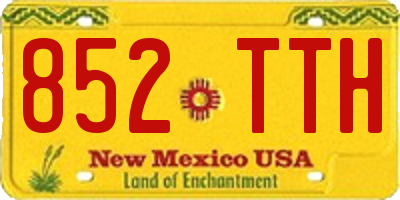 NM license plate 852TTH