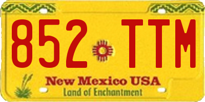 NM license plate 852TTM