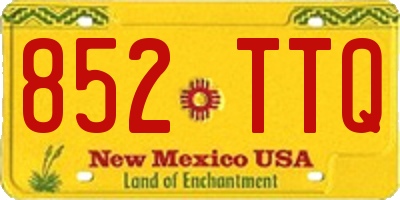 NM license plate 852TTQ