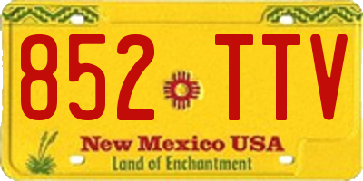 NM license plate 852TTV