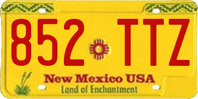 NM license plate 852TTZ