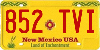 NM license plate 852TVI