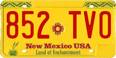 NM license plate 852TVO