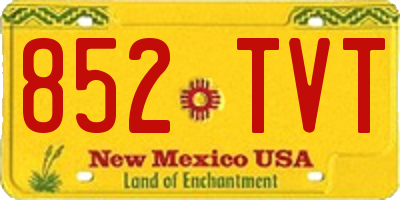 NM license plate 852TVT