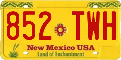 NM license plate 852TWH