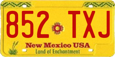 NM license plate 852TXJ