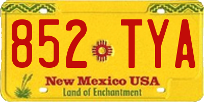 NM license plate 852TYA