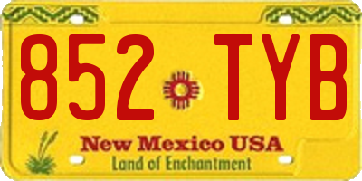 NM license plate 852TYB