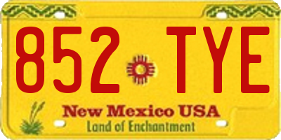 NM license plate 852TYE