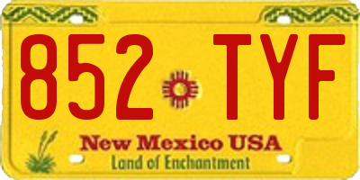 NM license plate 852TYF