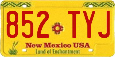 NM license plate 852TYJ