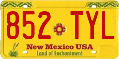 NM license plate 852TYL