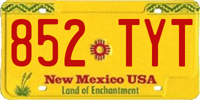 NM license plate 852TYT