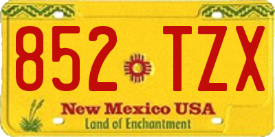 NM license plate 852TZX