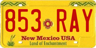 NM license plate 853RAY