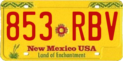 NM license plate 853RBV