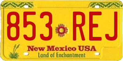 NM license plate 853REJ