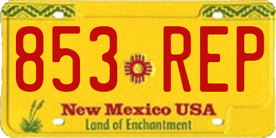 NM license plate 853REP