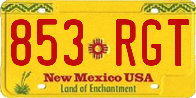 NM license plate 853RGT