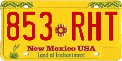 NM license plate 853RHT