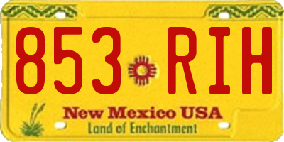 NM license plate 853RIH