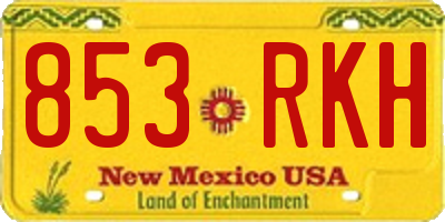NM license plate 853RKH