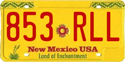NM license plate 853RLL