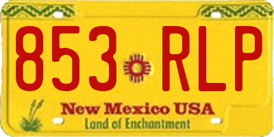 NM license plate 853RLP