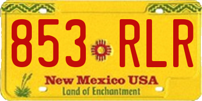 NM license plate 853RLR