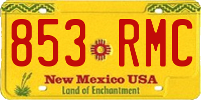 NM license plate 853RMC
